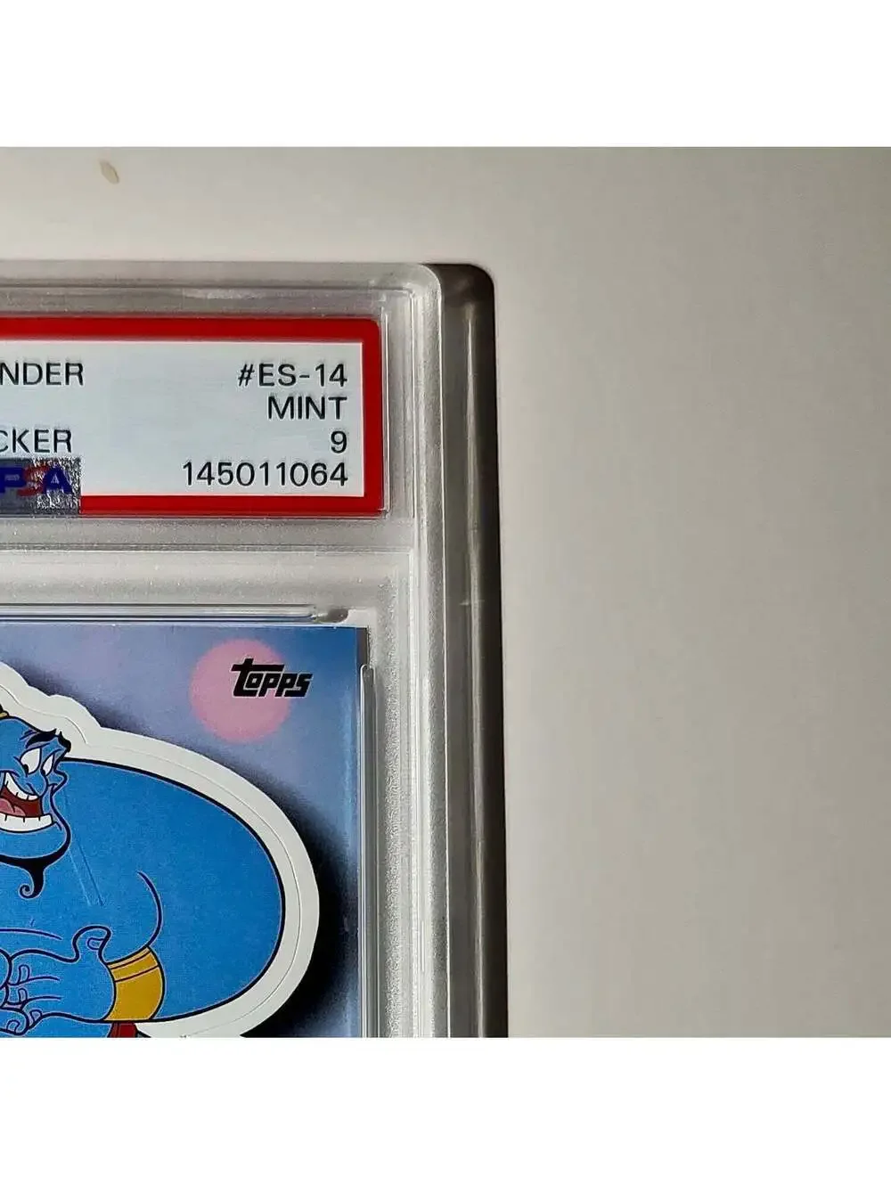 Genie 2025 Topps Disney #ES-14 Enchanted Sticker Card Aladdin PSA 9